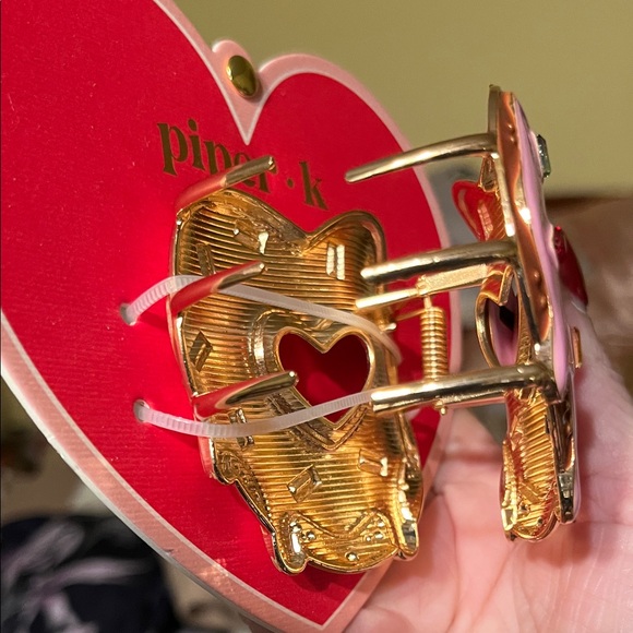 New Piper K Pink Donut Heart Hair Clip - Picture 3 of 5